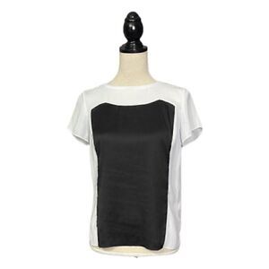 White House Black Market Colorblock Blouse Sz 0